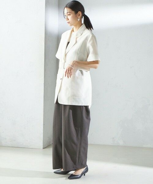 SHIPS / シップス テーラードジャケット | 【SHIPS別注】APUPIL:〈洗濯機可能〉シアー 半袖 ジャケット | 詳細2