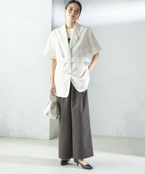 SHIPS / シップス テーラードジャケット | 【SHIPS別注】APUPIL:〈洗濯機可能〉シアー 半袖 ジャケット | 詳細6