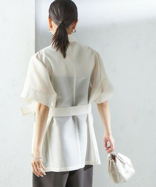 SHIPS / シップス テーラードジャケット | 【SHIPS別注】APUPIL:〈洗濯機可能〉シアー 半袖 ジャケット | 詳細9