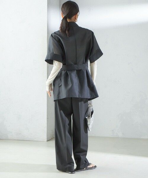 SHIPS / シップス テーラードジャケット | 【SHIPS別注】APUPIL:〈洗濯機可能〉シアー 半袖 ジャケット | 詳細22