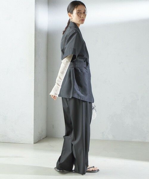 SHIPS / シップス テーラードジャケット | 【SHIPS別注】APUPIL:〈洗濯機可能〉シアー 半袖 ジャケット | 詳細23