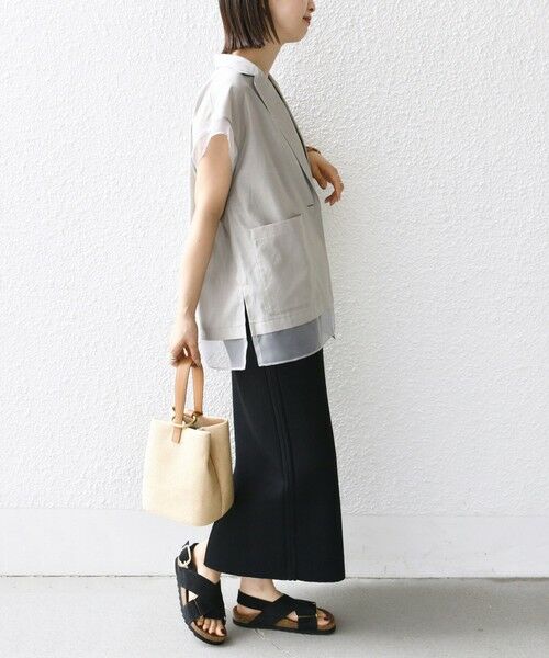 SHIPS / シップス ベスト | 【WEB限定】〈手洗い可能〉シアー コンビ テーラード ベスト | 詳細12