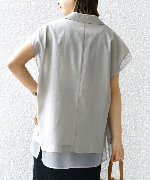 SHIPS / シップス ベスト | 【WEB限定】〈手洗い可能〉シアー コンビ テーラード ベスト | 詳細16