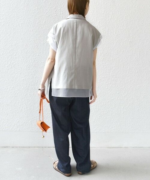 SHIPS / シップス ベスト | 【WEB限定】〈手洗い可能〉シアー コンビ テーラード ベスト | 詳細3