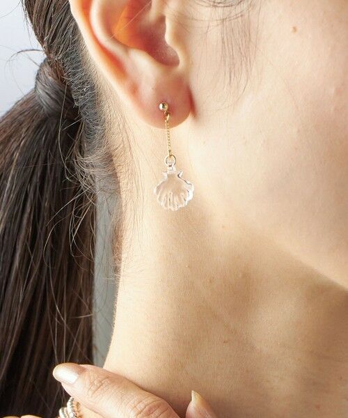 SHIPS / シップス ピアス・イヤリング | 【SHIPS別注】HARIO:シェル モチーフ ピアス | 詳細1