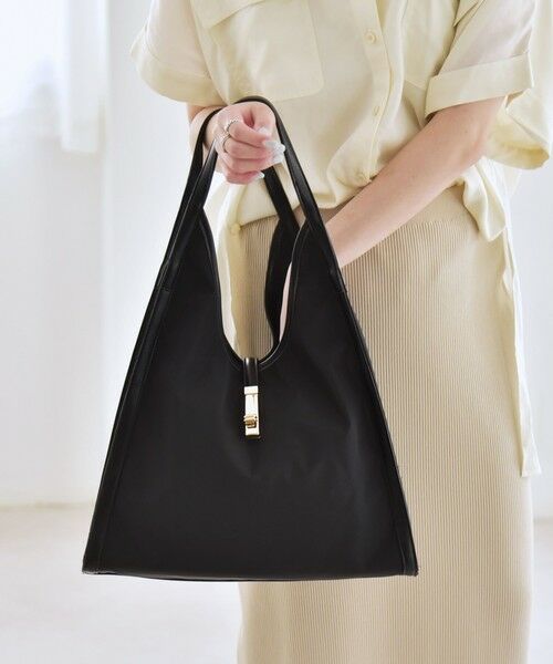 SHIPS / シップス トートバッグ | quaranciel: 金具デザイン Vカット トート バッグ | 詳細9
