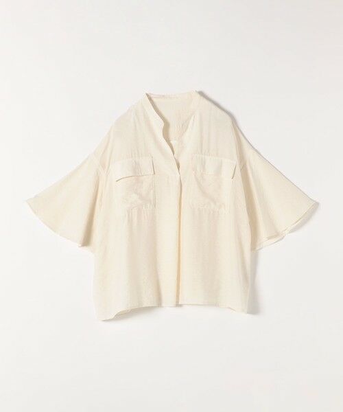 SHIPS / シップス シャツ・ブラウス | quaranciel:〈手洗い可能〉フレア ハーフスリーブ バンドカラー スキッパー シャツ | 詳細12