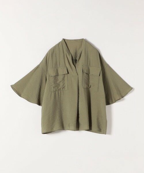 SHIPS / シップス シャツ・ブラウス | quaranciel:〈手洗い可能〉フレア ハーフスリーブ バンドカラー スキッパー シャツ | 詳細23