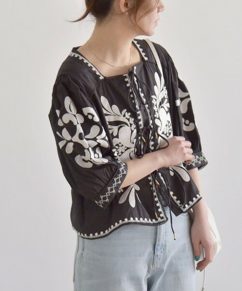 SHIPS / シップス シャツ・ブラウス | quaranciel:〈洗濯機可能〉エンブロイダリー スクエアネック ブラウス | 詳細18