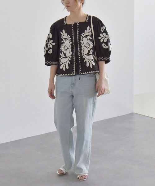 SHIPS / シップス シャツ・ブラウス | quaranciel:〈洗濯機可能〉エンブロイダリー スクエアネック ブラウス | 詳細14