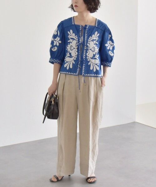 SHIPS / シップス シャツ・ブラウス | quaranciel:〈洗濯機可能〉エンブロイダリー スクエアネック ブラウス | 詳細24