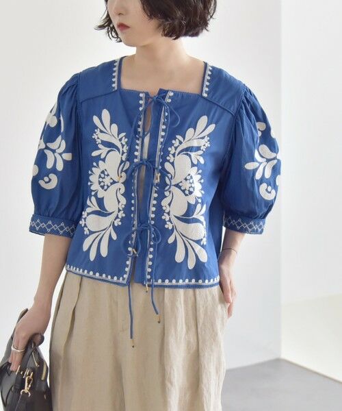 SHIPS / シップス シャツ・ブラウス | quaranciel:〈洗濯機可能〉エンブロイダリー スクエアネック ブラウス | 詳細26