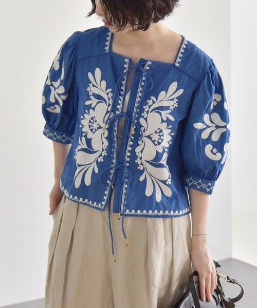 SHIPS / シップス シャツ・ブラウス | quaranciel:〈洗濯機可能〉エンブロイダリー スクエアネック ブラウス | 詳細29