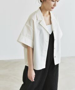 SHIPS / シップス シャツ・ブラウス | quaranciel:〈洗濯機可能〉ミニサッカー ハーフスリーブ 開襟 シャツ