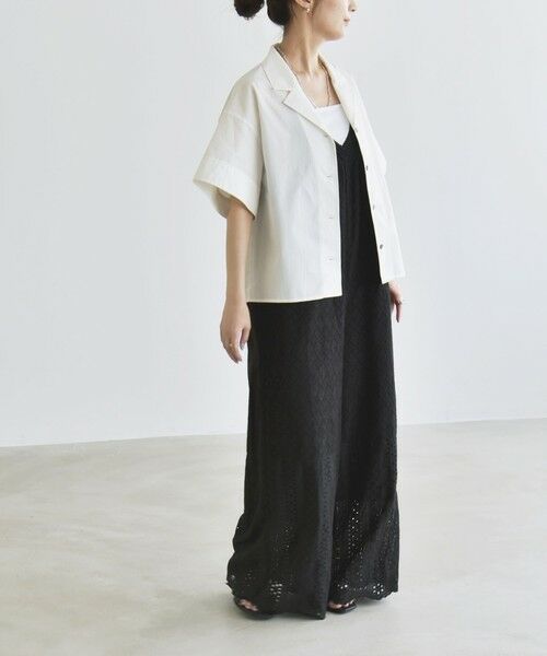 SHIPS / シップス シャツ・ブラウス | quaranciel:〈洗濯機可能〉ミニサッカー ハーフスリーブ 開襟 シャツ | 詳細1