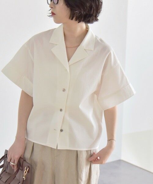 SHIPS / シップス シャツ・ブラウス | quaranciel:〈洗濯機可能〉ミニサッカー ハーフスリーブ 開襟 シャツ | 詳細11