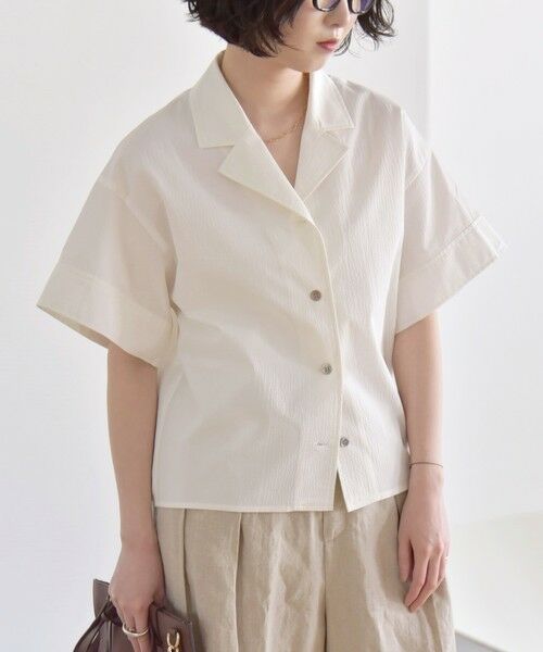 SHIPS / シップス シャツ・ブラウス | quaranciel:〈洗濯機可能〉ミニサッカー ハーフスリーブ 開襟 シャツ | 詳細12