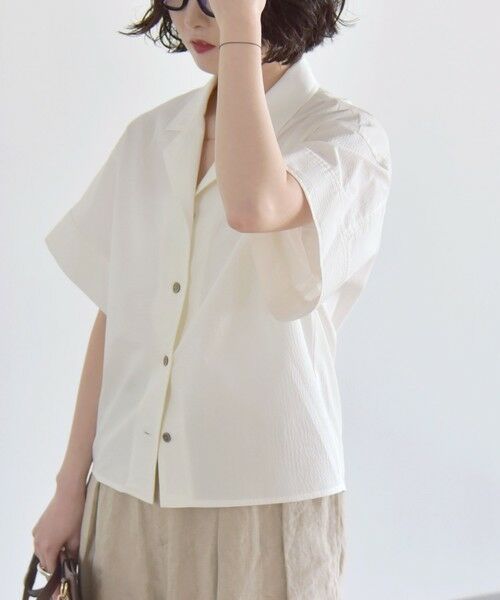 SHIPS / シップス シャツ・ブラウス | quaranciel:〈洗濯機可能〉ミニサッカー ハーフスリーブ 開襟 シャツ | 詳細14