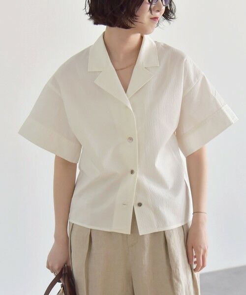 SHIPS / シップス シャツ・ブラウス | quaranciel:〈洗濯機可能〉ミニサッカー ハーフスリーブ 開襟 シャツ | 詳細15