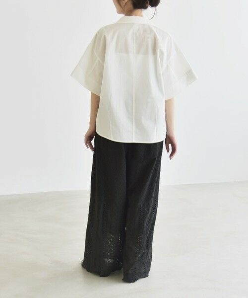 SHIPS / シップス シャツ・ブラウス | quaranciel:〈洗濯機可能〉ミニサッカー ハーフスリーブ 開襟 シャツ | 詳細2