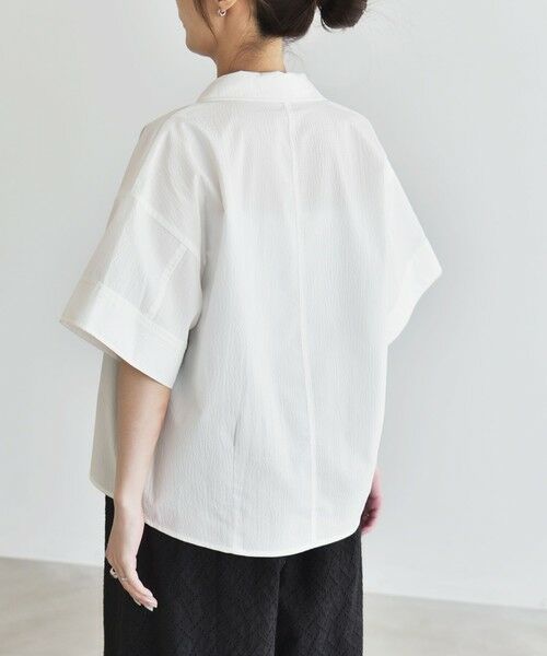 SHIPS / シップス シャツ・ブラウス | quaranciel:〈洗濯機可能〉ミニサッカー ハーフスリーブ 開襟 シャツ | 詳細5