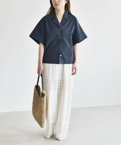 SHIPS / シップス シャツ・ブラウス | quaranciel:〈洗濯機可能〉ミニサッカー ハーフスリーブ 開襟 シャツ | 詳細19