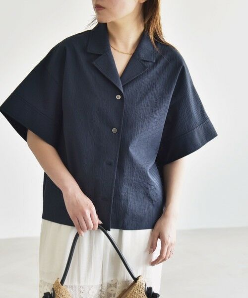 SHIPS / シップス シャツ・ブラウス | quaranciel:〈洗濯機可能〉ミニサッカー ハーフスリーブ 開襟 シャツ | 詳細21