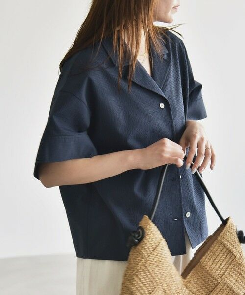 SHIPS / シップス シャツ・ブラウス | quaranciel:〈洗濯機可能〉ミニサッカー ハーフスリーブ 開襟 シャツ | 詳細22