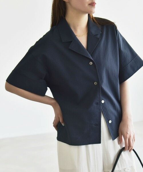 SHIPS / シップス シャツ・ブラウス | quaranciel:〈洗濯機可能〉ミニサッカー ハーフスリーブ 開襟 シャツ | 詳細23