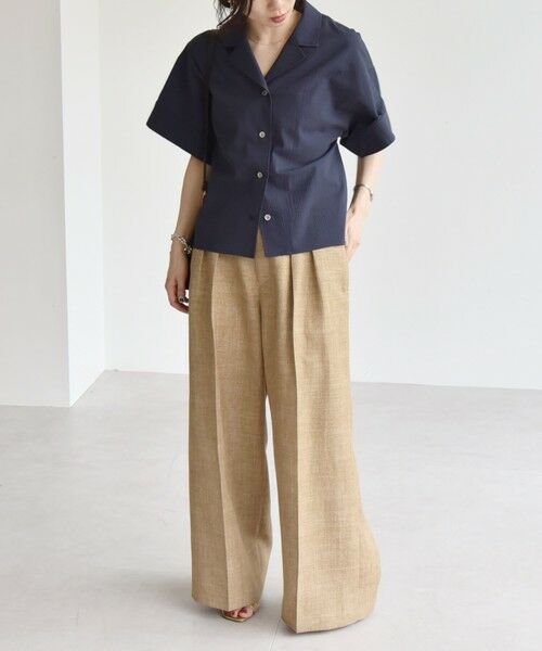 SHIPS / シップス シャツ・ブラウス | quaranciel:〈洗濯機可能〉ミニサッカー ハーフスリーブ 開襟 シャツ | 詳細24