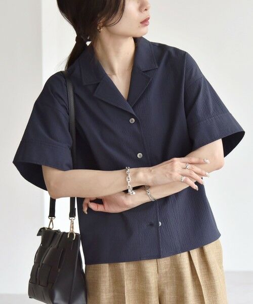 SHIPS / シップス シャツ・ブラウス | quaranciel:〈洗濯機可能〉ミニサッカー ハーフスリーブ 開襟 シャツ | 詳細28