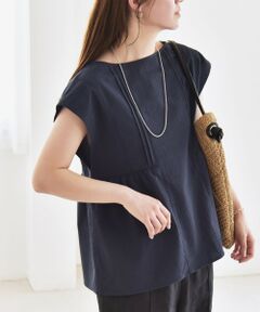 SHIPS / シップス シャツ・ブラウス | quaranciel:〈洗濯機可能〉ミニサッカー タックギャザー フレンチスリーブ ブラウス