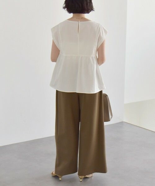 SHIPS / シップス シャツ・ブラウス | quaranciel:〈洗濯機可能〉ミニサッカー タックギャザー フレンチスリーブ ブラウス | 詳細12