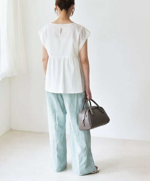 SHIPS / シップス シャツ・ブラウス | quaranciel:〈洗濯機可能〉ミニサッカー タックギャザー フレンチスリーブ ブラウス | 詳細2