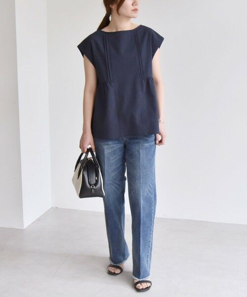 SHIPS / シップス シャツ・ブラウス | quaranciel:〈洗濯機可能〉ミニサッカー タックギャザー フレンチスリーブ ブラウス | 詳細27