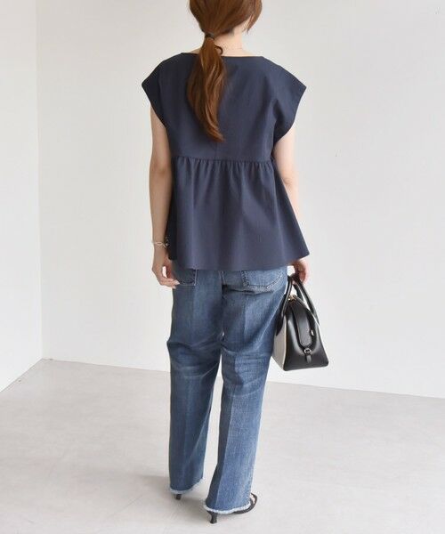 SHIPS / シップス シャツ・ブラウス | quaranciel:〈洗濯機可能〉ミニサッカー タックギャザー フレンチスリーブ ブラウス | 詳細28