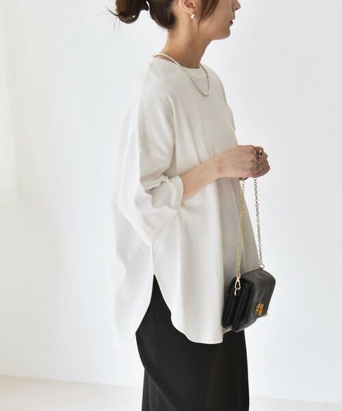 SHIPS / シップス Tシャツ | quaranciel:〈接触冷感/汗染み防止加工/洗濯機可能〉ラウンドヘム クルー ビッグ TEE | 詳細10