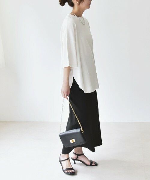 SHIPS / シップス Tシャツ | quaranciel:〈接触冷感/汗染み防止加工/洗濯機可能〉ラウンドヘム クルー ビッグ TEE | 詳細2