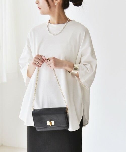 SHIPS / シップス Tシャツ | quaranciel:〈接触冷感/汗染み防止加工/洗濯機可能〉ラウンドヘム クルー ビッグ TEE | 詳細6