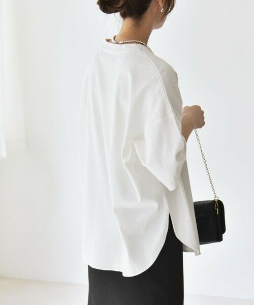 SHIPS / シップス Tシャツ | quaranciel:〈接触冷感/汗染み防止加工/洗濯機可能〉ラウンドヘム クルー ビッグ TEE | 詳細9