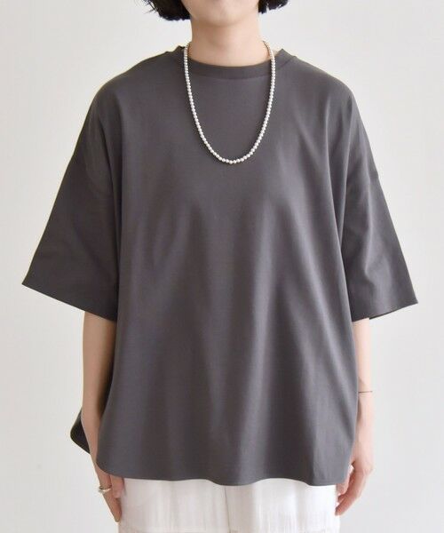 SHIPS / シップス Tシャツ | quaranciel:〈接触冷感/汗染み防止加工/洗濯機可能〉ラウンドヘム クルー ビッグ TEE | 詳細27