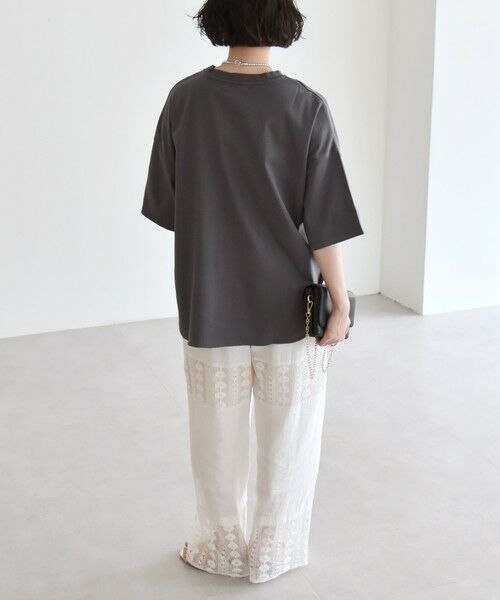 SHIPS / シップス Tシャツ | quaranciel:〈接触冷感/汗染み防止加工/洗濯機可能〉ラウンドヘム クルー ビッグ TEE | 詳細15