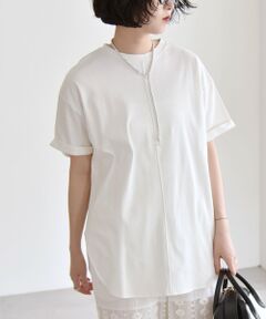 SHIPS / シップス Tシャツ | quaranciel:〈接触冷感/汗染み防止/洗濯機可能〉スリット ルーズ チュニック TEE