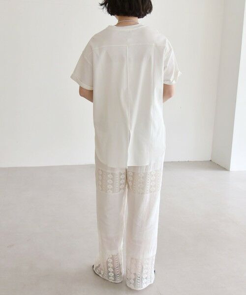 SHIPS / シップス Tシャツ | quaranciel:〈接触冷感/汗染み防止/洗濯機可能〉スリット ルーズ チュニック TEE | 詳細2