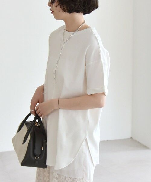 SHIPS / シップス Tシャツ | quaranciel:〈接触冷感/汗染み防止/洗濯機可能〉スリット ルーズ チュニック TEE | 詳細6