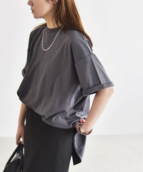 SHIPS / シップス Tシャツ | quaranciel:〈接触冷感/汗染み防止/洗濯機可能〉スリット ルーズ チュニック TEE | 詳細12