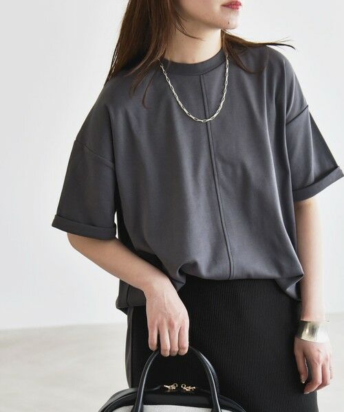 SHIPS / シップス Tシャツ | quaranciel:〈接触冷感/汗染み防止/洗濯機可能〉スリット ルーズ チュニック TEE | 詳細13