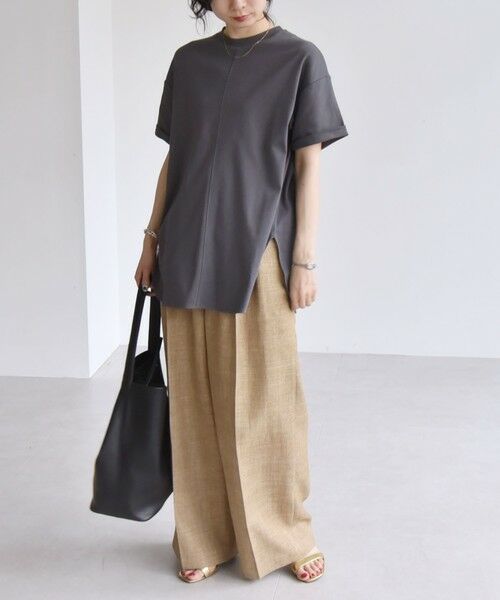 SHIPS / シップス Tシャツ | quaranciel:〈接触冷感/汗染み防止/洗濯機可能〉スリット ルーズ チュニック TEE | 詳細20