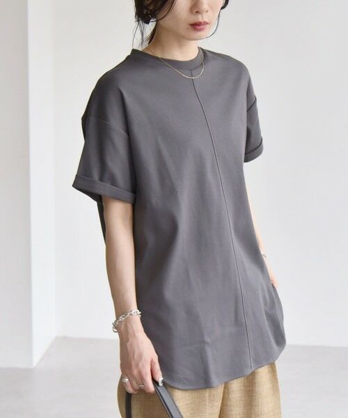 SHIPS / シップス Tシャツ | quaranciel:〈接触冷感/汗染み防止/洗濯機可能〉スリット ルーズ チュニック TEE | 詳細23