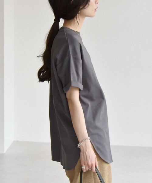 SHIPS / シップス Tシャツ | quaranciel:〈接触冷感/汗染み防止/洗濯機可能〉スリット ルーズ チュニック TEE | 詳細24